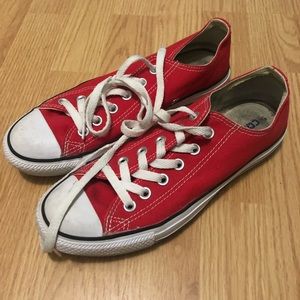 Women’s Red Low-Top Converse | US 8 UK 6